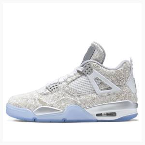 Nike Retro Laser Basketsko Air Jordan 4 Herre Hvite | JD-140MS