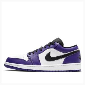 Nike Retro Low Court Joggesko Air Jordan 1 Herre Lilla Svarte | JD-279UX