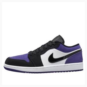 Nike Retro Low Court Joggesko Air Jordan 1 Herre Lilla | JD-641GF