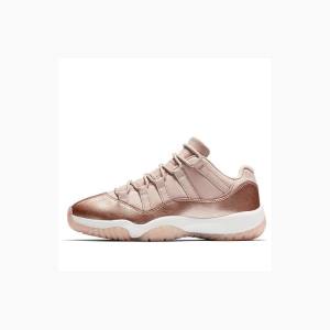 Nike Retro Low Joggesko Air Jordan 11 Dame Gull Rosa | JD-362KT