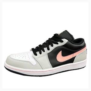 Nike Retro Low Joggesko Air Jordan 1 Herre Svarte Grå Rosa | JD-574NK