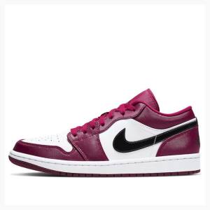 Nike Retro Low Noble Joggesko Air Jordan 1 Herre Rød Svarte | JD-975GP