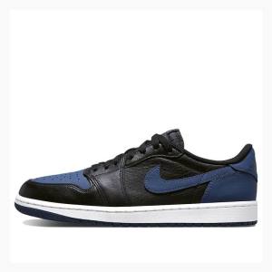 Nike Retro Low OG Mystic Joggesko Air Jordan 1 Herre Svarte Marineblå | JD-948AS