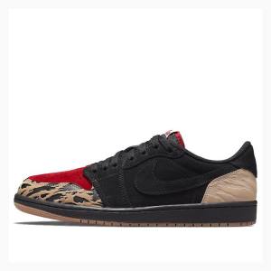 Nike Retro Low OG SP Sole Fly Joggesko Air Jordan 1 Herre Svarte Rød | JD-027WY