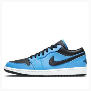 Nike Retro Low University Joggesko Air Jordan 1 Herre Blå Svarte | JD-702TS