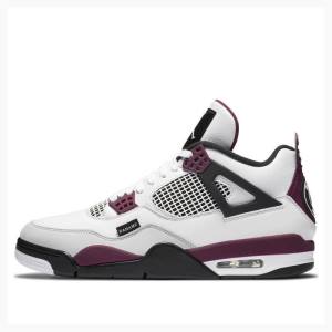 Nike Retro PSG Paris Saint-Germain Basketsko Air Jordan 4 Herre Hvite Rød | JD-106WA