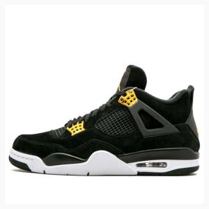 Nike Retro Royalty Basketsko Air Jordan 4 Herre Svarte Gul | JD-743OG