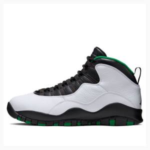 Nike Retro Seattle Basketsko Air Jordan 10 Herre Grønn Svarte Hvite | JD-250RT