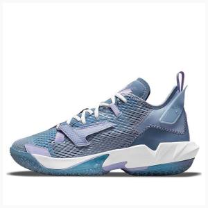 Nike Why Not Zer0.4 PF 4 Basketsko Air Jordan Herre Blå Hvite | JD-427NM