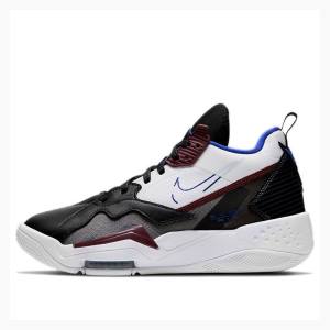 Nike Zoom 92 Basketsko Air Jordan Dame Svarte Hvite Blå | JD-652LJ