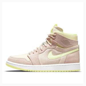 Nike Zoom Air CMFT Lemon Twist Basketsko Air Jordan 1 Dame Gul Rosa | JD-952XF