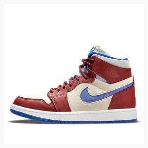 Nike Zoom Air CMFT Team Basketsko Air Jordan 1 Dame Rød Blå | JD-798RP