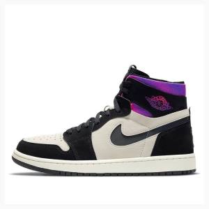 Nike Zoom CMFT PSG PSG Basketsko Air Jordan 1 Herre Lilla Svarte | JD-436ZH