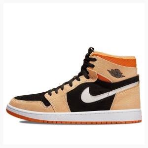 Nike Zoom CMFT Pumpkin Spice Basketsko Air Jordan 1 Herre Svarte Oransje | JD-829NG