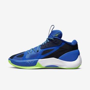 Nike Zoom Separate Air Jordan Herre Marineblå Blå Hvite Grønn | NK875ZXB