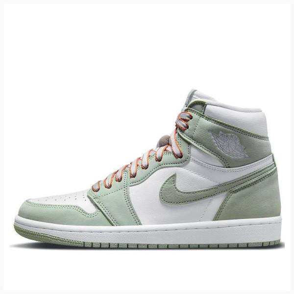 Nike High OG Seafoam Basketsko Air Jordan 1 Dame Hvite Grønn | JD-396QG