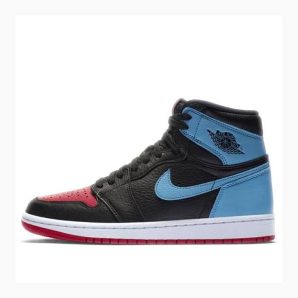 Nike High OG UNC To Chicago Basketsko Air Jordan 1 Dame Svarte Blå | JD-762WM