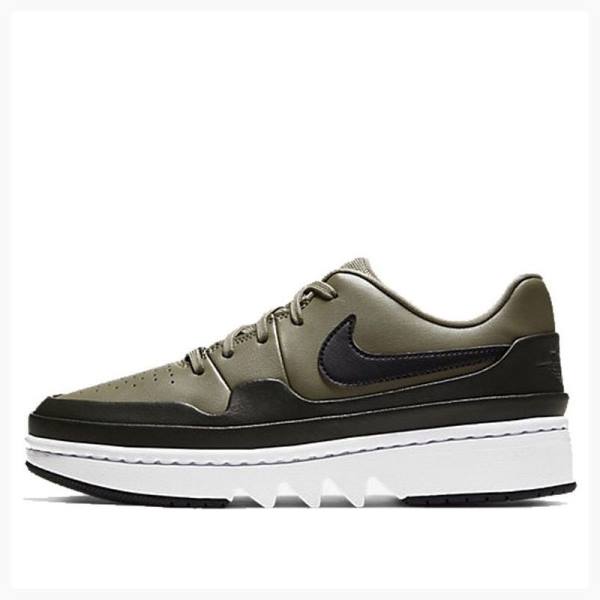 Nike Jester XX Low \'Trooper\' Joggesko Air Jordan 1 Dame Grønn Svarte | JD-615TA