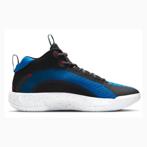 Nike Jumpman 2021 PF Blue Black Basketsko Air Jordan Herre Svarte Blå Rød | JD-489JY