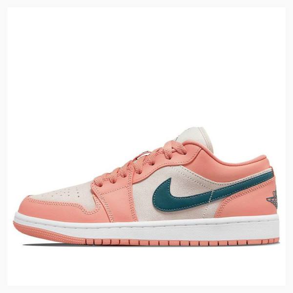 Nike Low Light Low-Top Madder Root Joggesko Air Jordan 1 Dame Rosa | JD-079GF