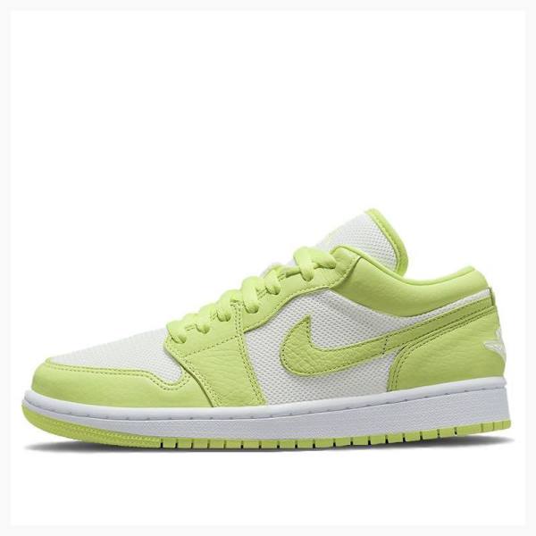 Nike Low Limelight Joggesko Air Jordan 1 Dame Grønn | JD-358CE