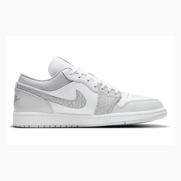 Nike Low Premium 'Elephant Print' Smoke Elephant Joggesko Air Jordan 1 Herre Grå | JD-462FW