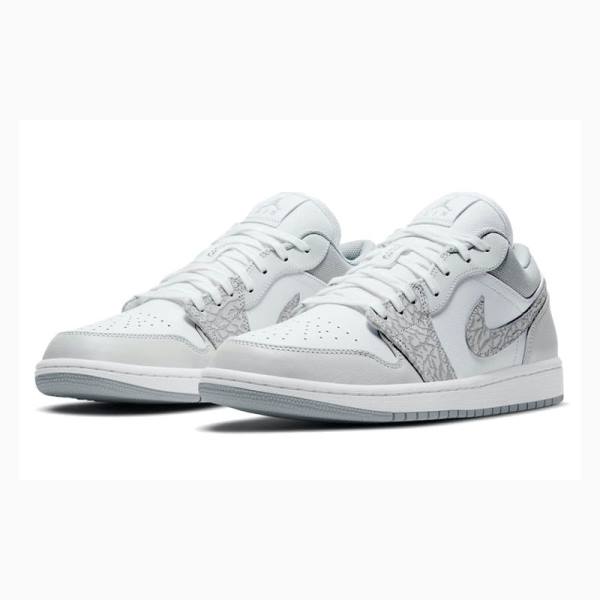 Nike Low Premium 'Elephant Print' Smoke Elephant Joggesko Air Jordan 1 Herre Grå | JD-462FW