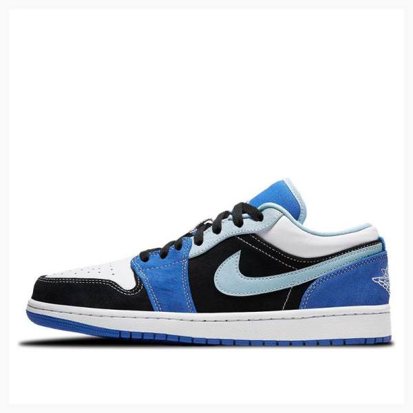 Nike Low SE \'Racer Blue\' Joggesko Air Jordan 1 Herre Svarte Blå | JD-391LD