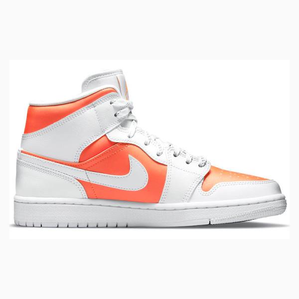 Nike Mid Bright Citrus (W) Basketsko Air Jordan 1 Dame Oransje | JD-745FS