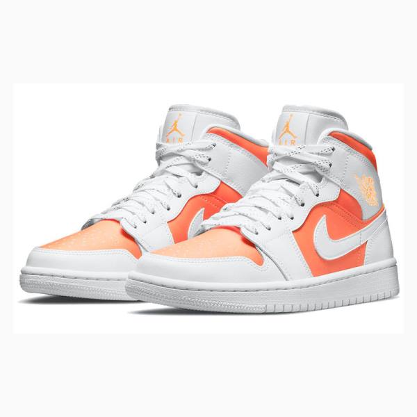 Nike Mid Bright Citrus (W) Basketsko Air Jordan 1 Dame Oransje | JD-745FS