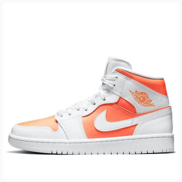 Nike Mid Bright Citrus (W) Basketsko Air Jordan 1 Dame Oransje | JD-745FS