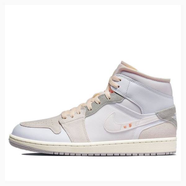 Nike Mid SE Craft Phantom Basketsko Air Jordan 1 Herre Hvite | JD-316ZN