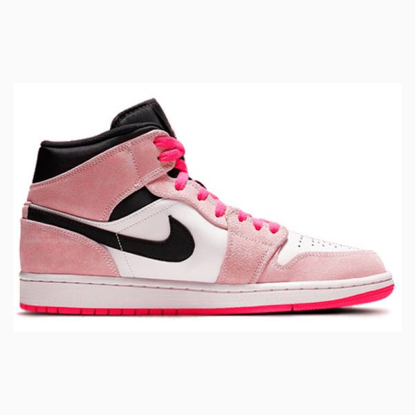 Nike Mid SE Crimson Tint Hyper Basketsko Air Jordan 1 Herre Rosa | JD-301UX