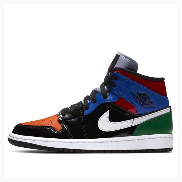 Nike Mid SE Multi Patent Basketsko Air Jordan 1 Dame Multicolor | JD-975VJ