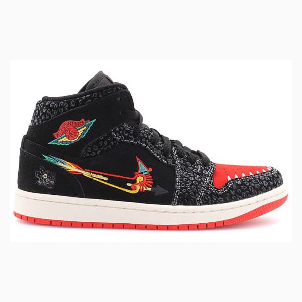 Nike Mid SE Siempre Familia Basketsko Air Jordan 1 Herre Svarte Rød | JD-291SM