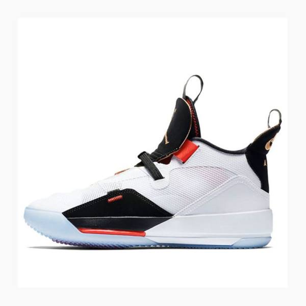 Nike PF Future Flight Basketsko Air Jordan 33 Herre Hvite Svarte Rød | JD-475SB