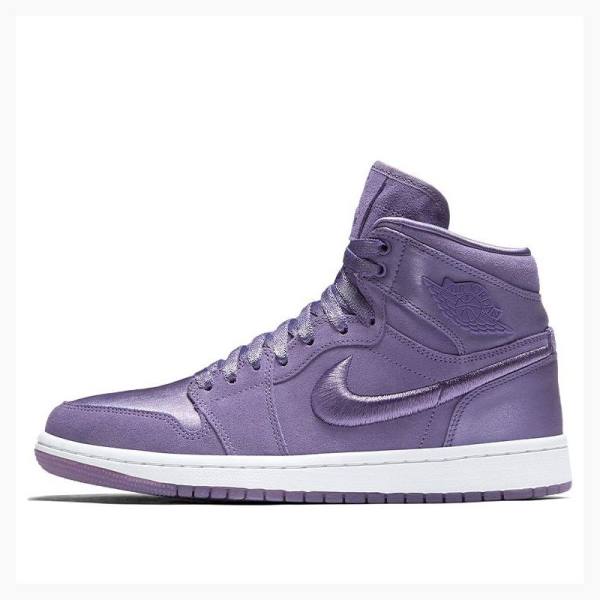 Nike RET High SOH PURPLE EARTH/White-METALLIC GOLD Basketsko Air Jordan 1 Dame Lilla | JD-743FB