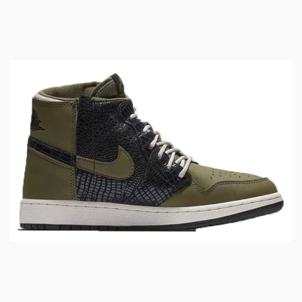 Nike Rebel XX 'Olive Canvas' Basketsko Air Jordan 1 Dame Grønn | JD-813AY