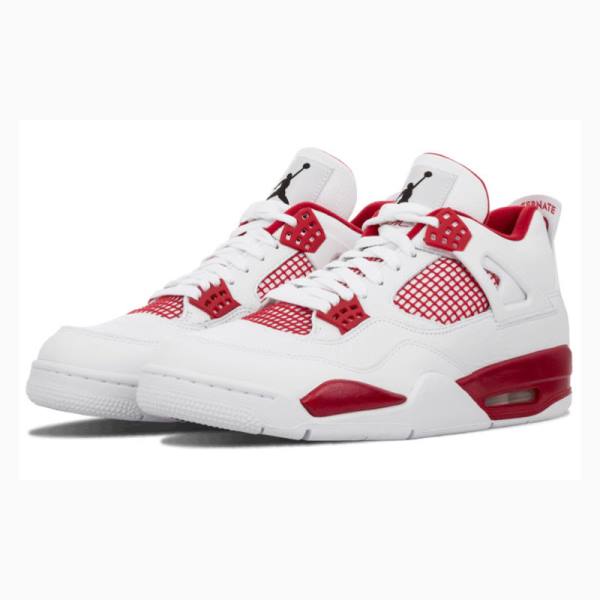 Nike Retro Alternate 89 Basketsko Air Jordan 4 Herre Hvite Rød | JD-460MD