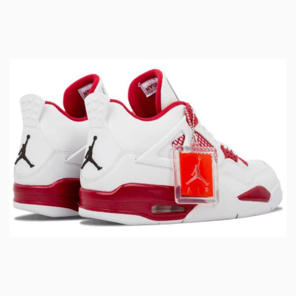 Nike Retro Alternate 89 Basketsko Air Jordan 4 Herre Hvite Rød | JD-460MD