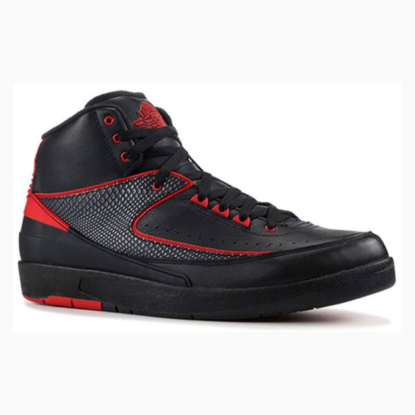 Nike Retro Alternate Basketsko Air Jordan 2 Herre Svarte Rød | JD-031GB