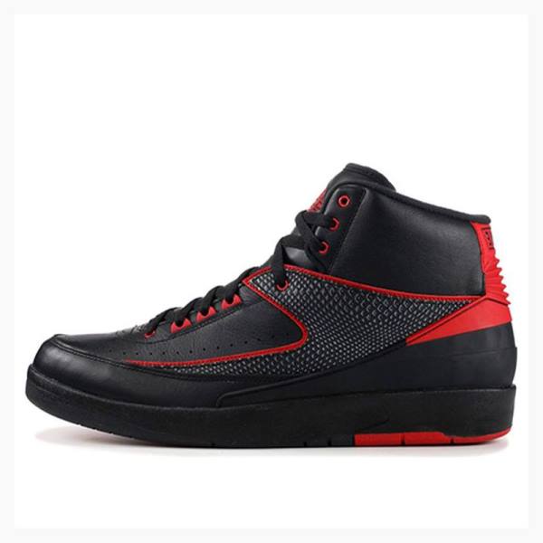 Nike Retro Alternate Basketsko Air Jordan 2 Herre Svarte Rød | JD-031GB