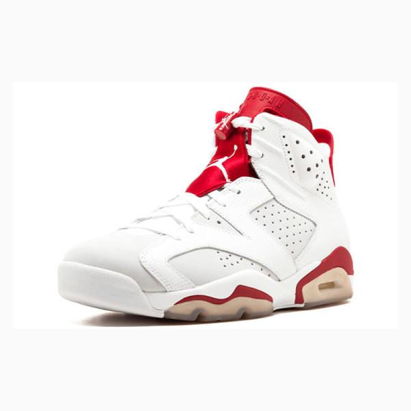 Nike Retro Alternate Basketsko Air Jordan 6 Herre Hvite Rød | JD-032XM