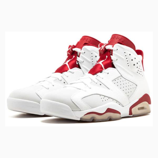 Nike Retro Alternate Basketsko Air Jordan 6 Herre Hvite Rød | JD-032XM