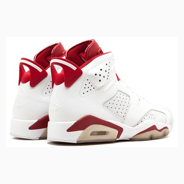 Nike Retro Alternate Basketsko Air Jordan 6 Herre Hvite Rød | JD-032XM