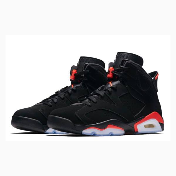 Nike Retro Black Infrared Basketsko Air Jordan 6 Herre Svarte Rød | JD-017WX