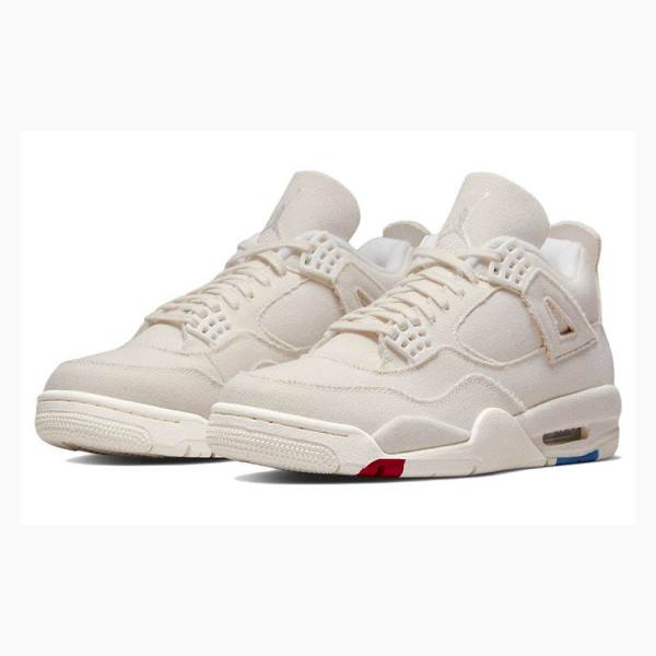 Nike Retro Blank Canvas Basketsko Air Jordan 4 Dame Hvite | JD-048NC