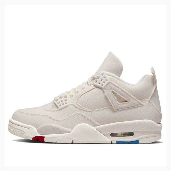 Nike Retro Blank Canvas Basketsko Air Jordan 4 Dame Hvite | JD-048NC