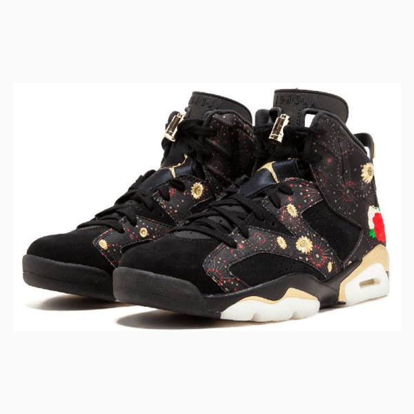 Nike Retro CNY Chinese New Year Basketsko Air Jordan 6 Herre Svarte | JD-912TD