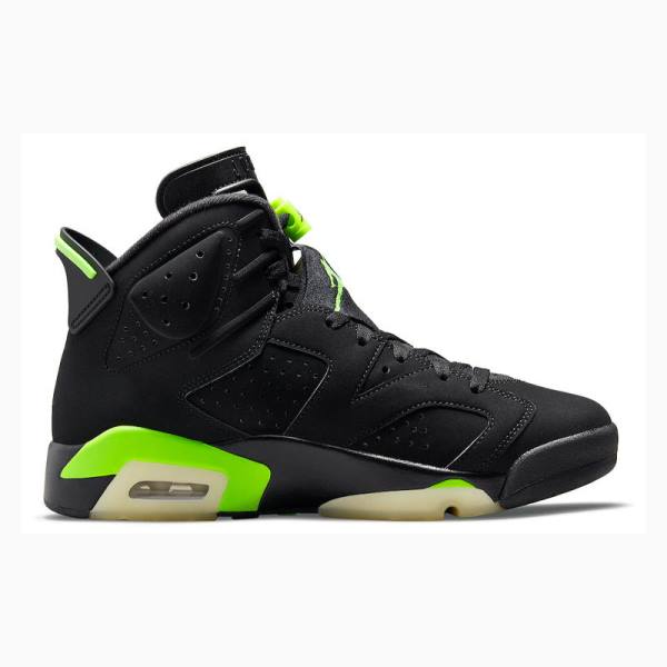 Nike Retro Electric Basketsko Air Jordan 6 Herre Svarte Grønn | JD-759KD